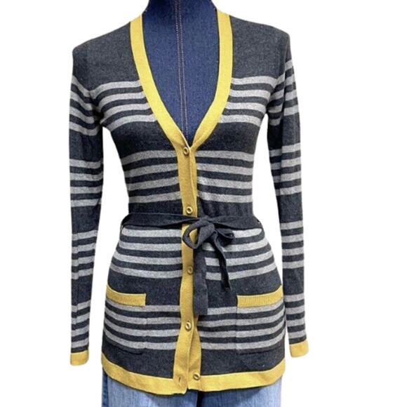 Banana Republic Striped Belted Cardigan – EUC Size XS - Picture 2 of 2